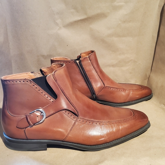 Stacy Adams Other - Stacy Adams Patton Moc Toe Side Zip Dress Boot